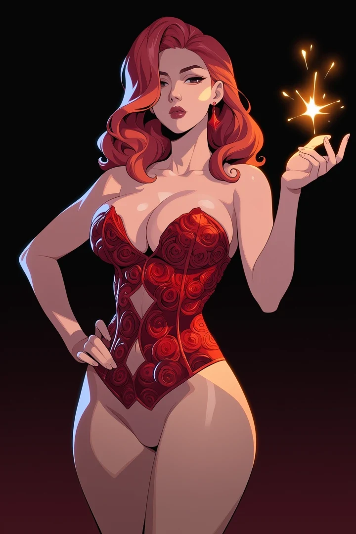 Adult fantasy character in functional armour with a magical light source